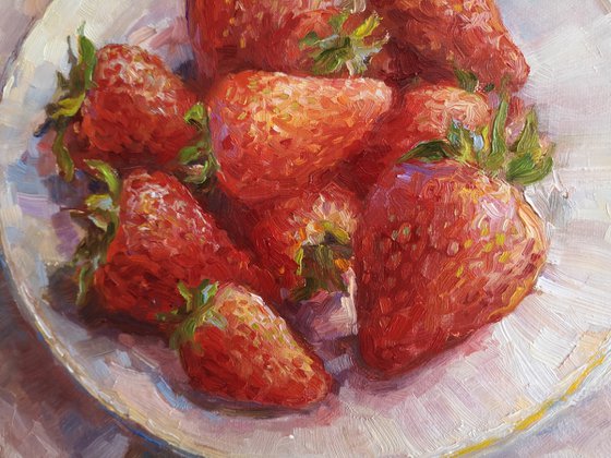 Strawberries on the plate