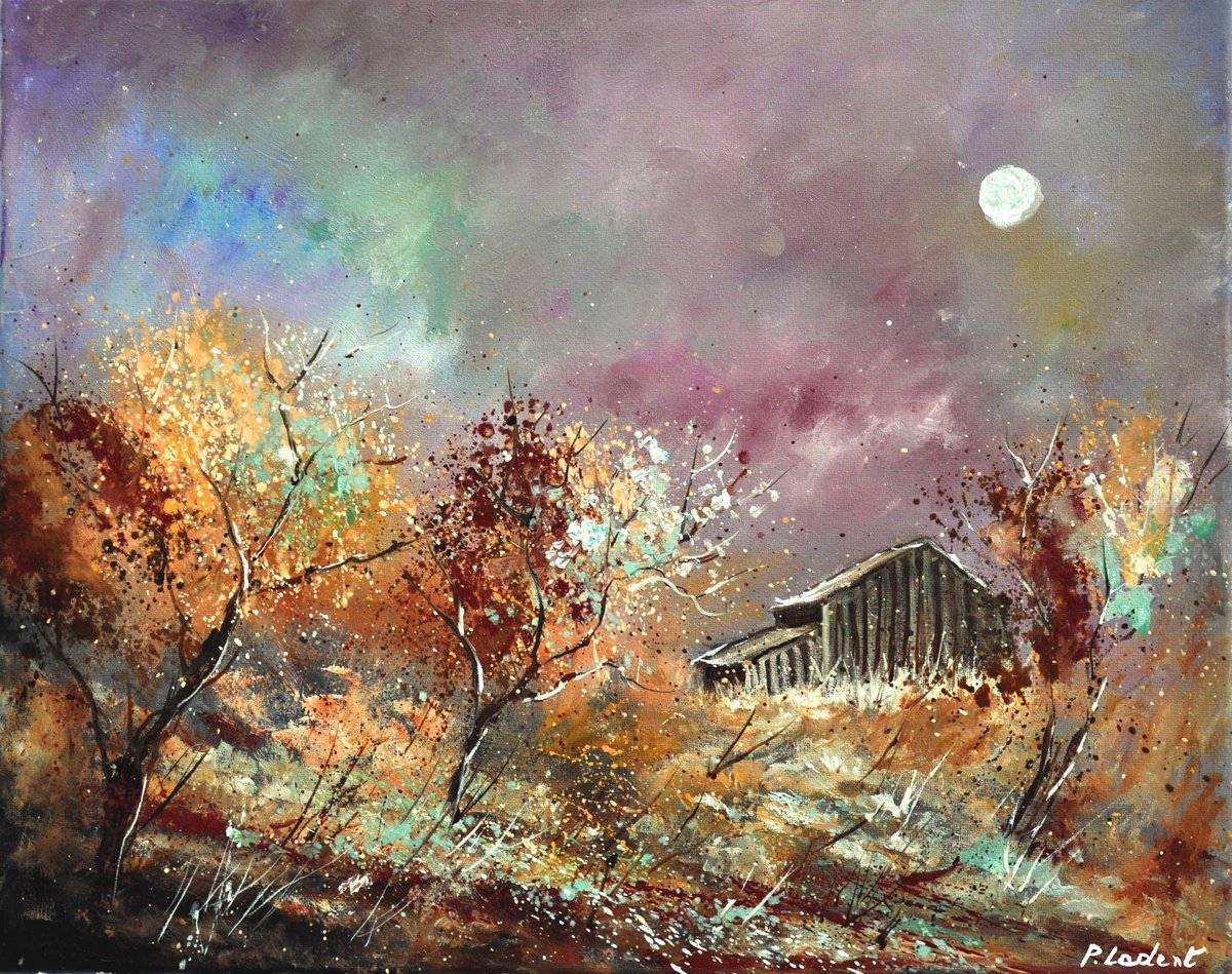 Pol Henry Ledent | Original Oil Painting | Old Barn In Autumn | 50 X 40Cm | Artwork For Sale On Artfinder
