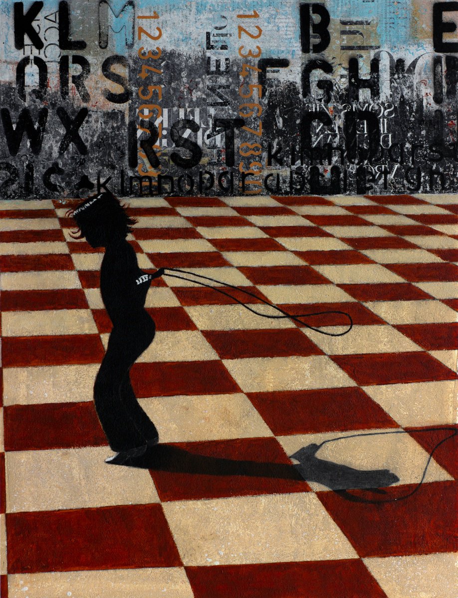 Urban And Pop Cityscapes Painting By Db Waterman, 20 X 28, Check Out My Mate, Original Artwork