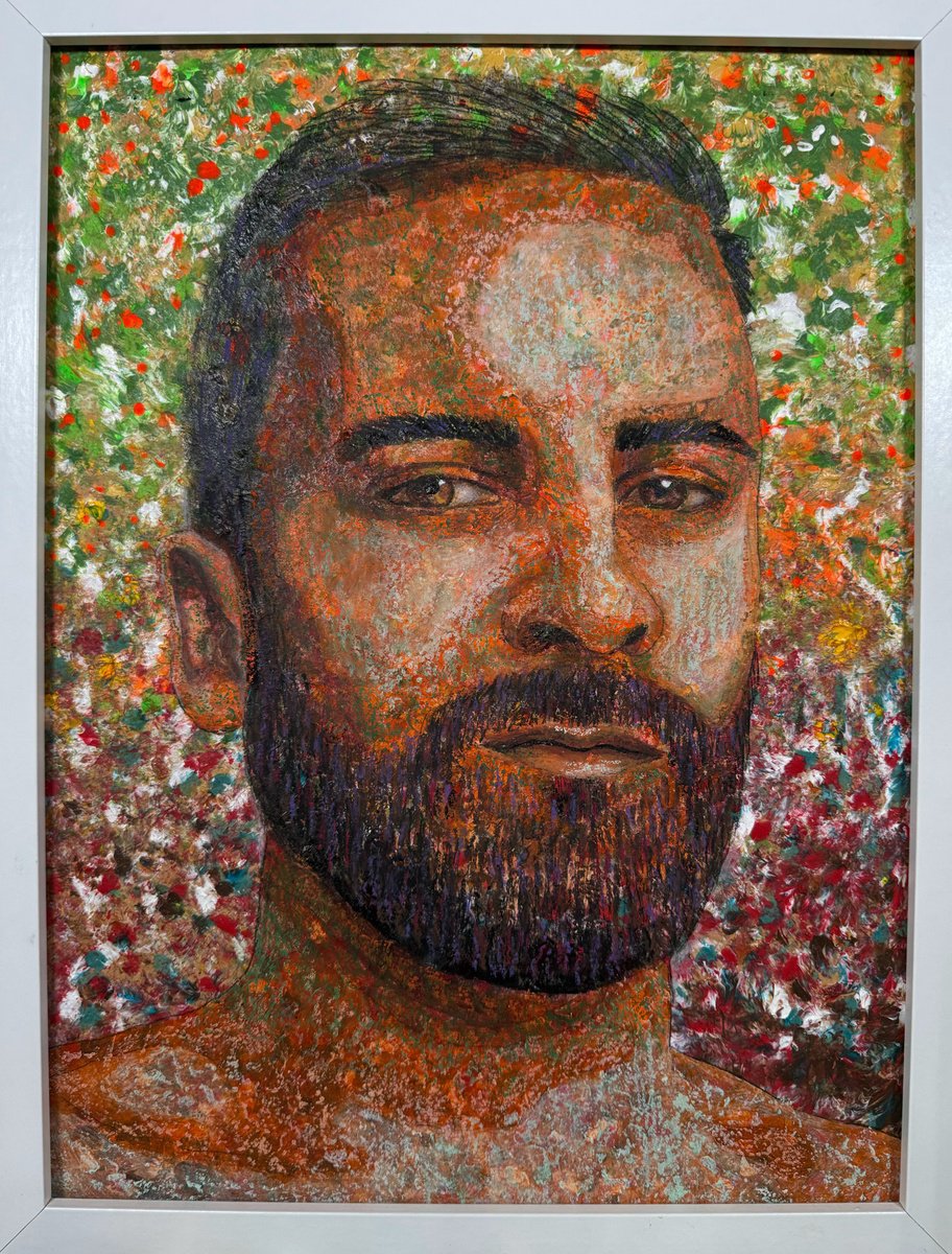 Photorealistic Portrait Painting By Stefano Pallara, 13 X 17", Samir, Original Artwork