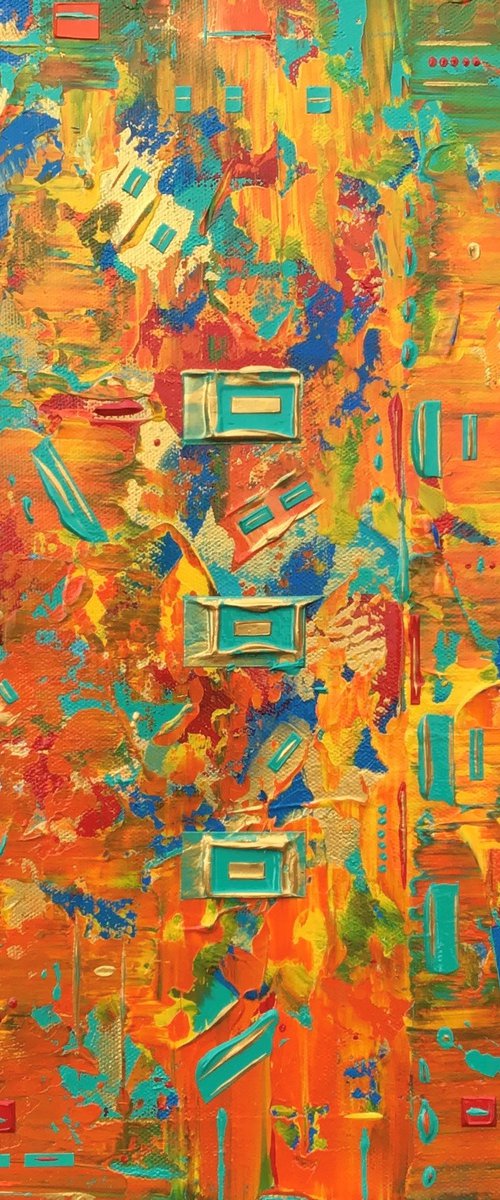 Bright Primitive Abstract Patterns by Robert Lynn