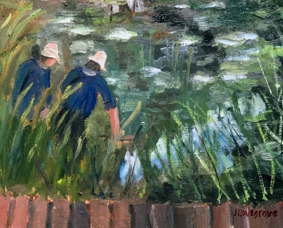 Field Studies at Flatford Mill - an original oil painting