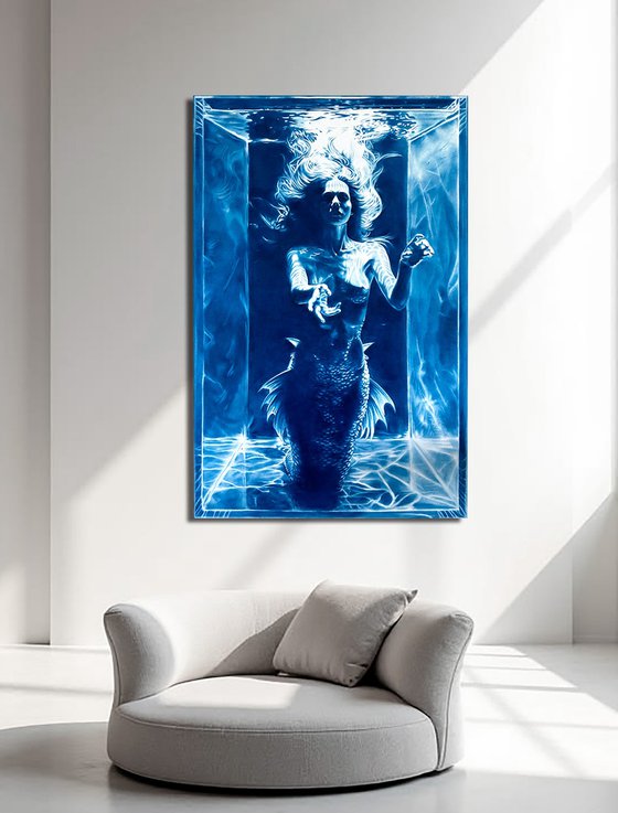 The Mermaid's Secret - Large Blue Nude