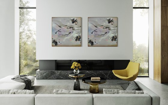 Stems of Water Diptych