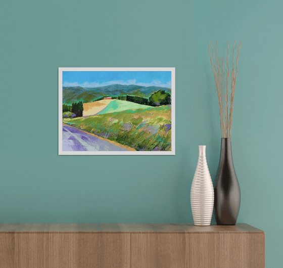 Landscape With Orange Colored Farm