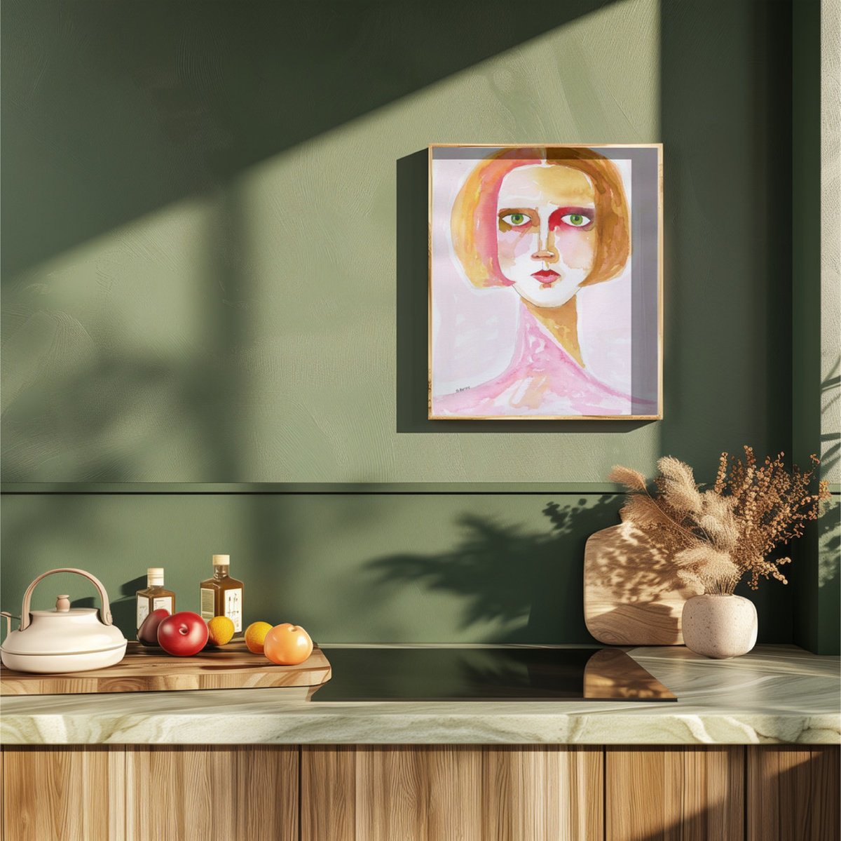 Pink Lady Watercolour by Sharyn Bursic