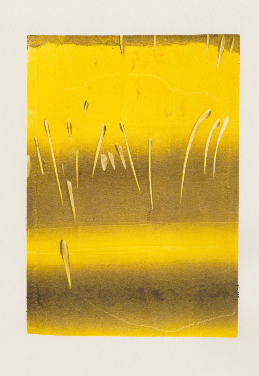 Organic Abstract Limited Edition Print By Hilde Hoekstra, 6 X 8, Sun-Drenched Field, Original Artwork