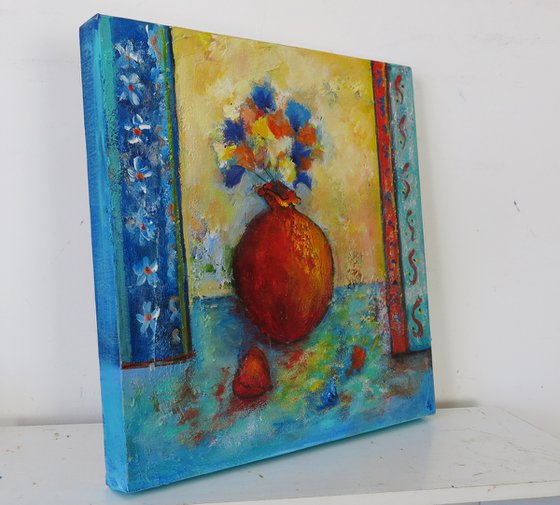 Terracotta Pot and Flowers