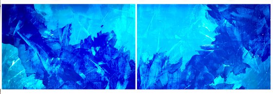 Blue abstract 3424 set 2