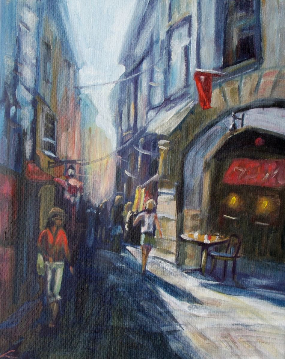 Italian Town By Elena Sokolova, 16 X 20, Artwork For Sale On Artfinder
