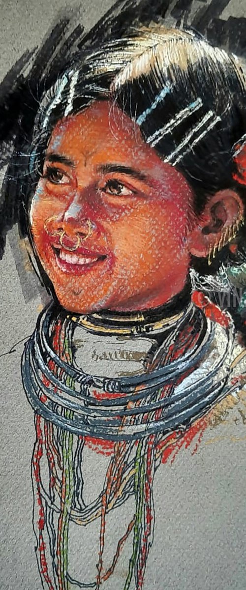 Portrait : Tribal Innocence by Vinayak Bhoeer