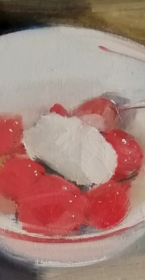Strawberries and cream by Rosemary Burn