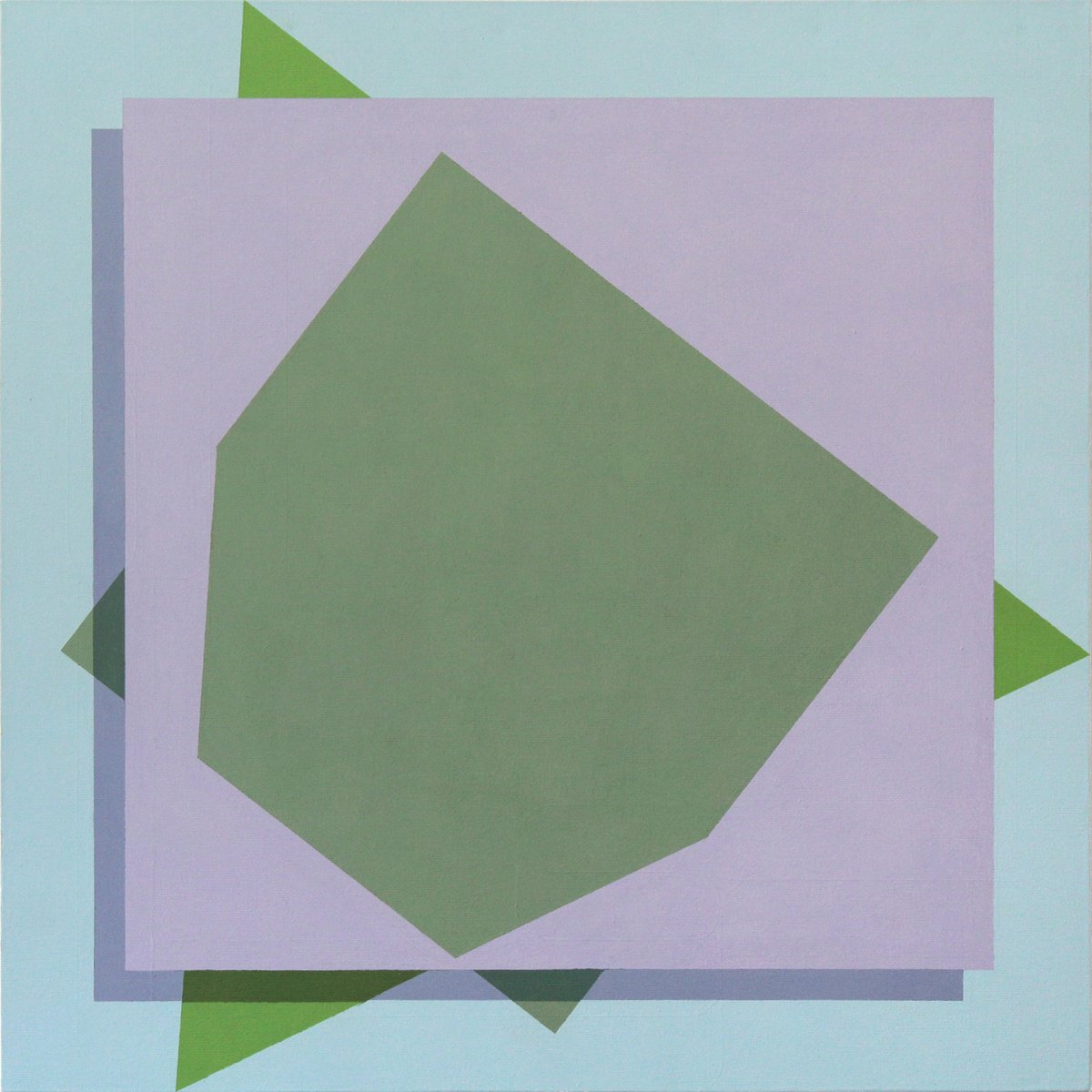 Geometric Abstract Acrylic Painting By Martin Singer, 20 X 20", 2C1T-15-02, Original Artwork