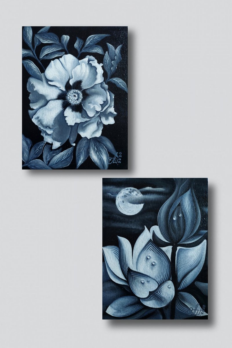 Night flowers by Anna Shabalova