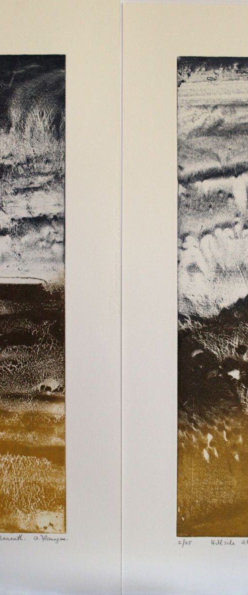 Vertical Pair of Prints - "Hillside Abode" and "What Lies Beneath" by Aidan Flanagan Irish Landscapes