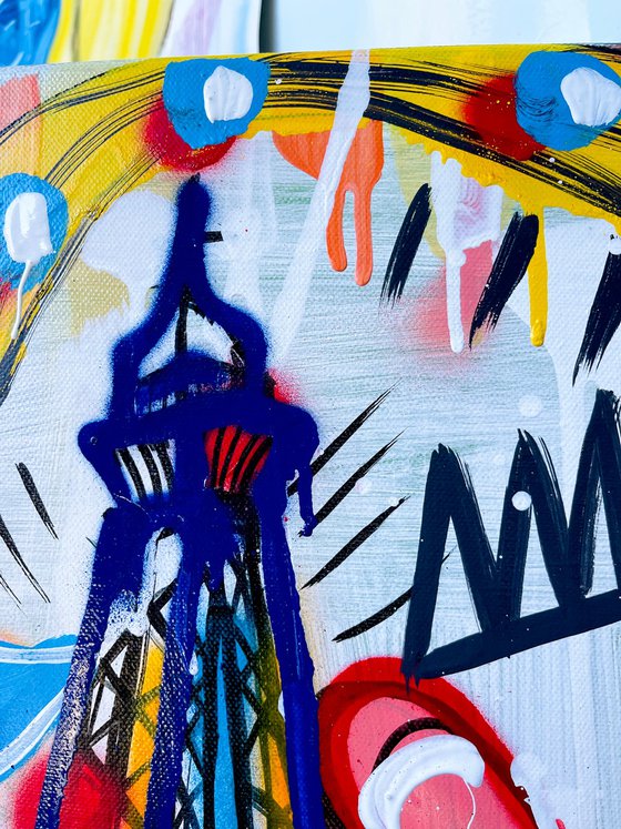 Je T’aime Paris. 50x100cm ready to hang.