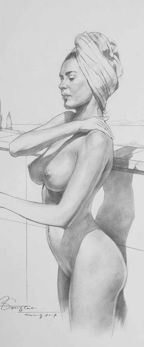 Drawing female nude#19816 by Hongtao Huang