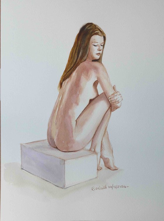 Seated female nude