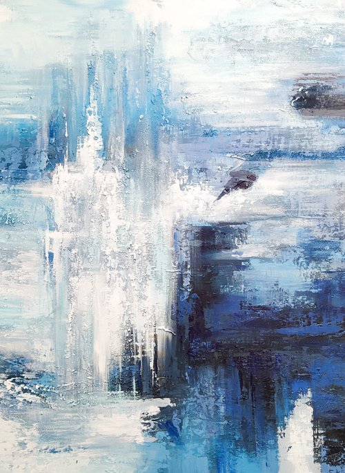 Blue abstraction by Lesja Rygorczuk