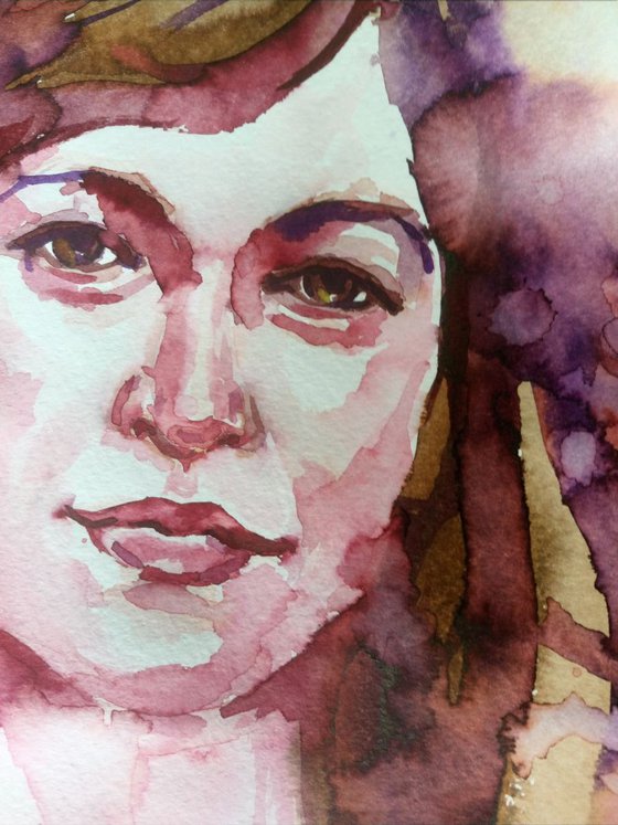 Have you seen that movie? - GIRL PORTRAIT - ORIGINAL WATERCOLOR PAINTING.