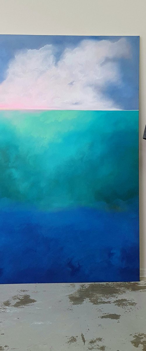 DEEP INSIDE seacape modern oil painting / Original artwork / DHL Free shipping by Larissa Uvarova