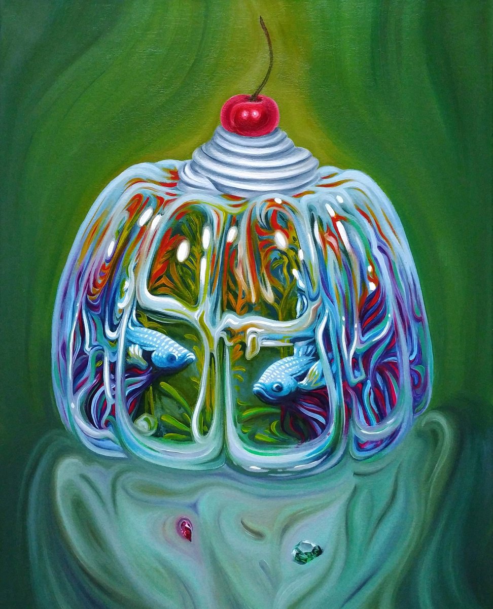 Surrealistic Oil Painting , Sweet Illusion By Anna Shabalova, 16 X 20, Artwork For Sale On Artfinder