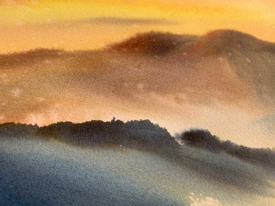 Sunset in the mountains