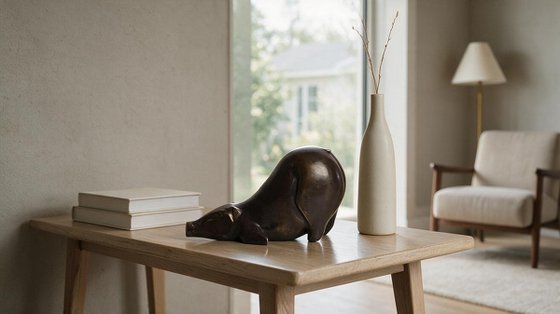 "Pig" art deco sculpture