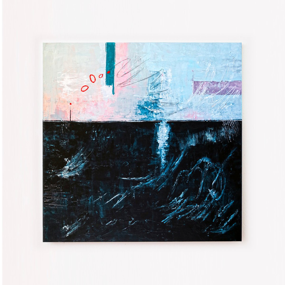 Abstract Acrylic Painting By Hyunah Kim, 36 X 36, The South, Original Artwork