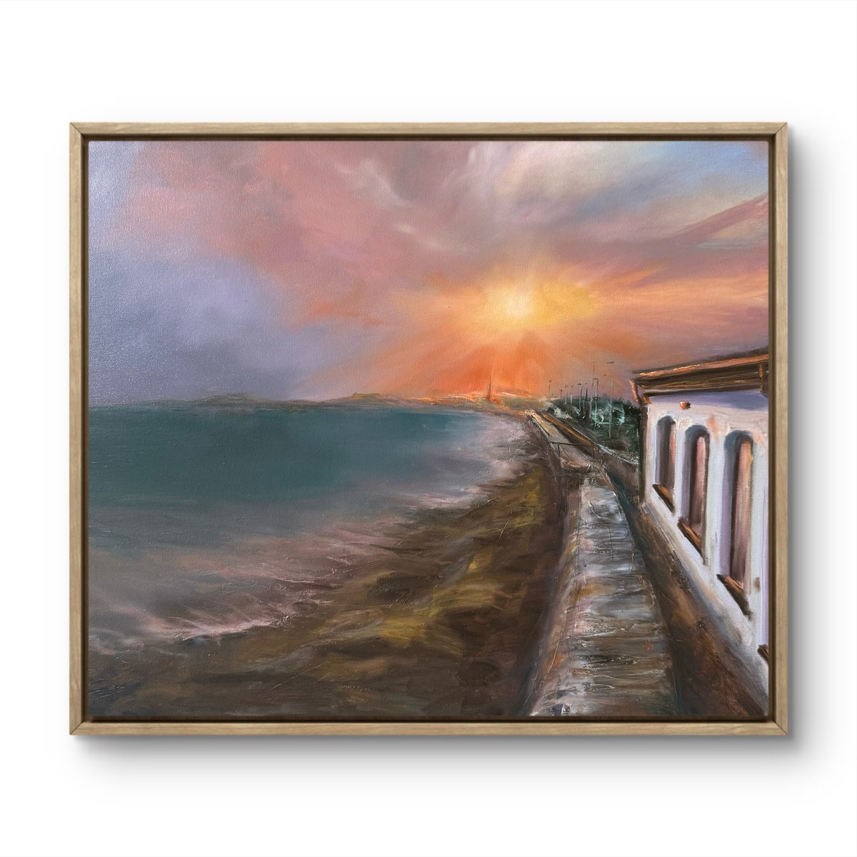 Photorealistic Oil Painting , Sunset Boulevard By Alesia Yeremeyeva, 24 X 20, Artwork For Sale On Artfinder