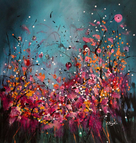 Bohemian #2 - Original abstract floral landscape