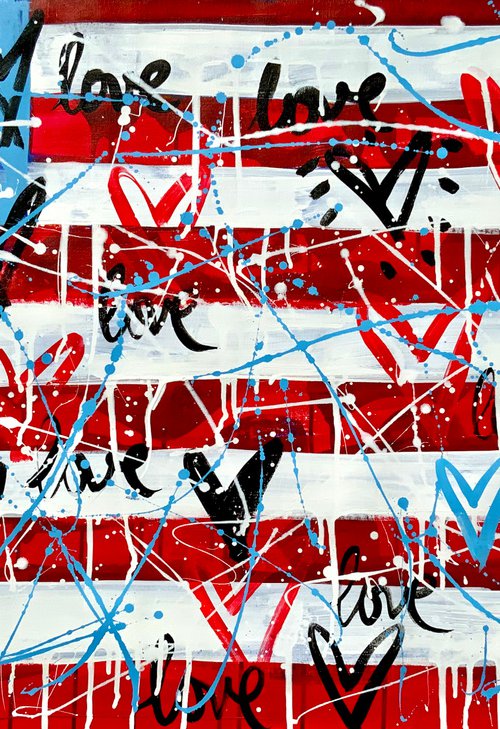 USA flag by Mercedes Lagunas