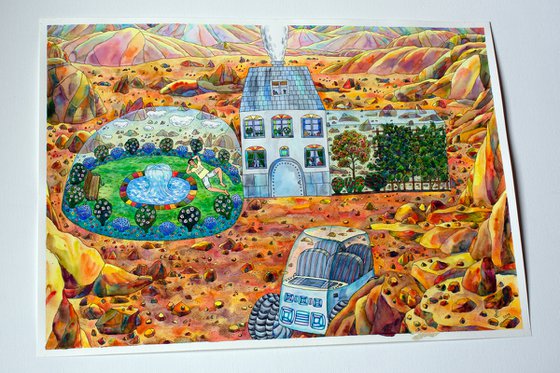 OURS ON MARS by Gala Sobol (Wall Art Decor, gift)