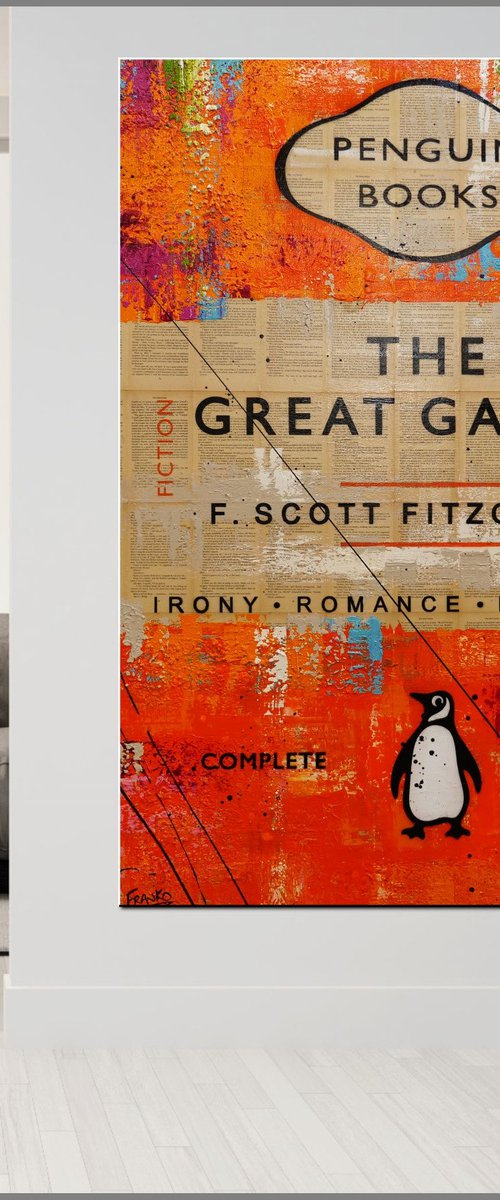 The Greatest Gatsby 140cm x 100cm The Great Gatsby Book Page Urban Pop Art by Franko