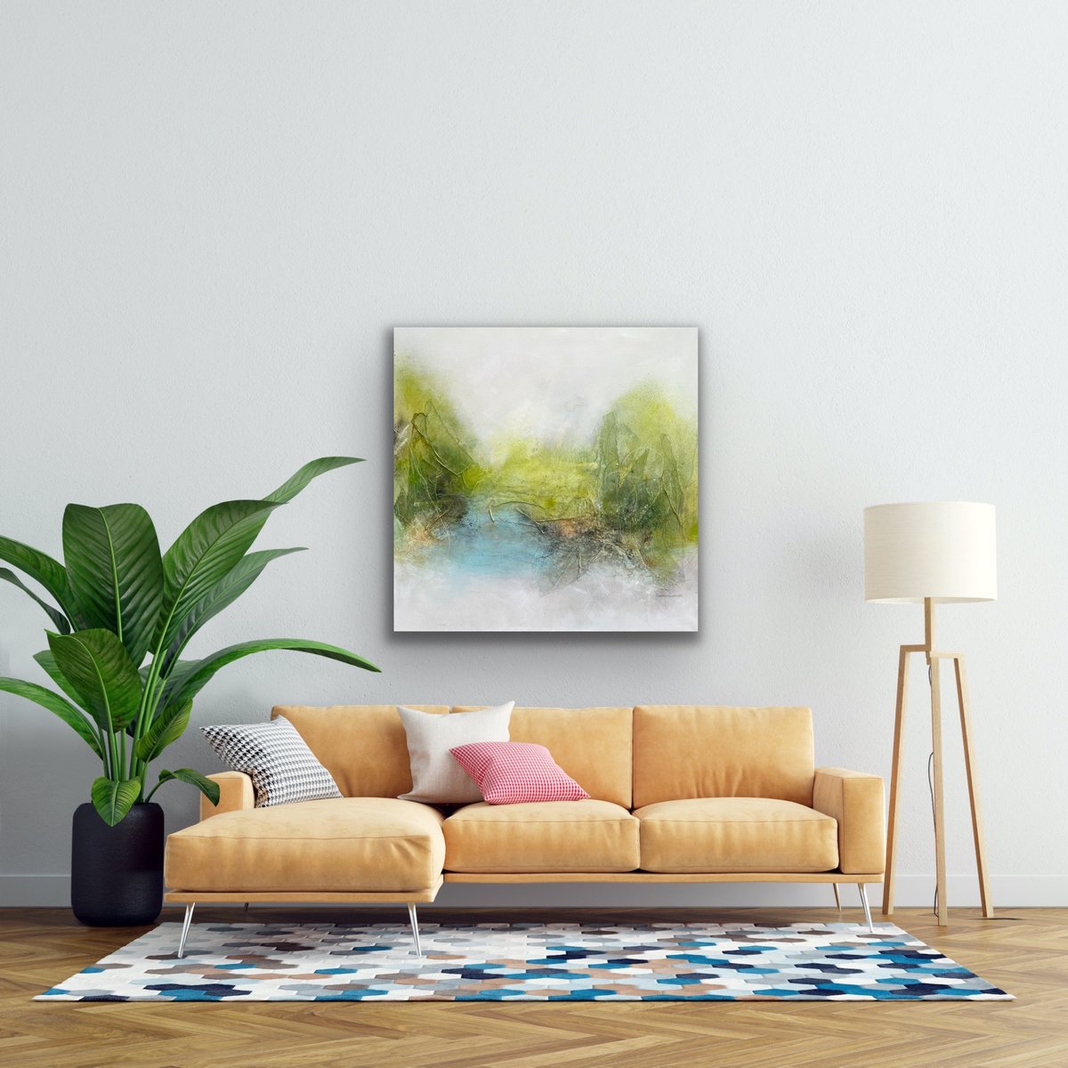 Constant Change #9 I 80 x 80 cm I colorful abstract artwork by Kirsten Schankweiler