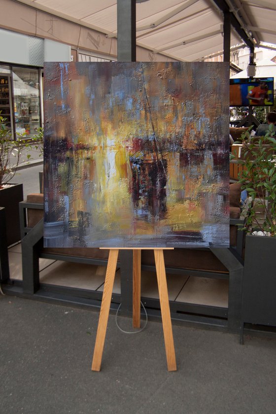 " Harbor of destroyed dreams - I Believe " (W 100 x H 100 cm) SPECIAL PRICE!!!