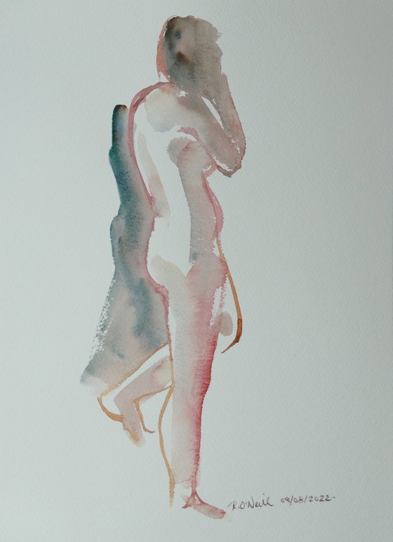 Standing female nude