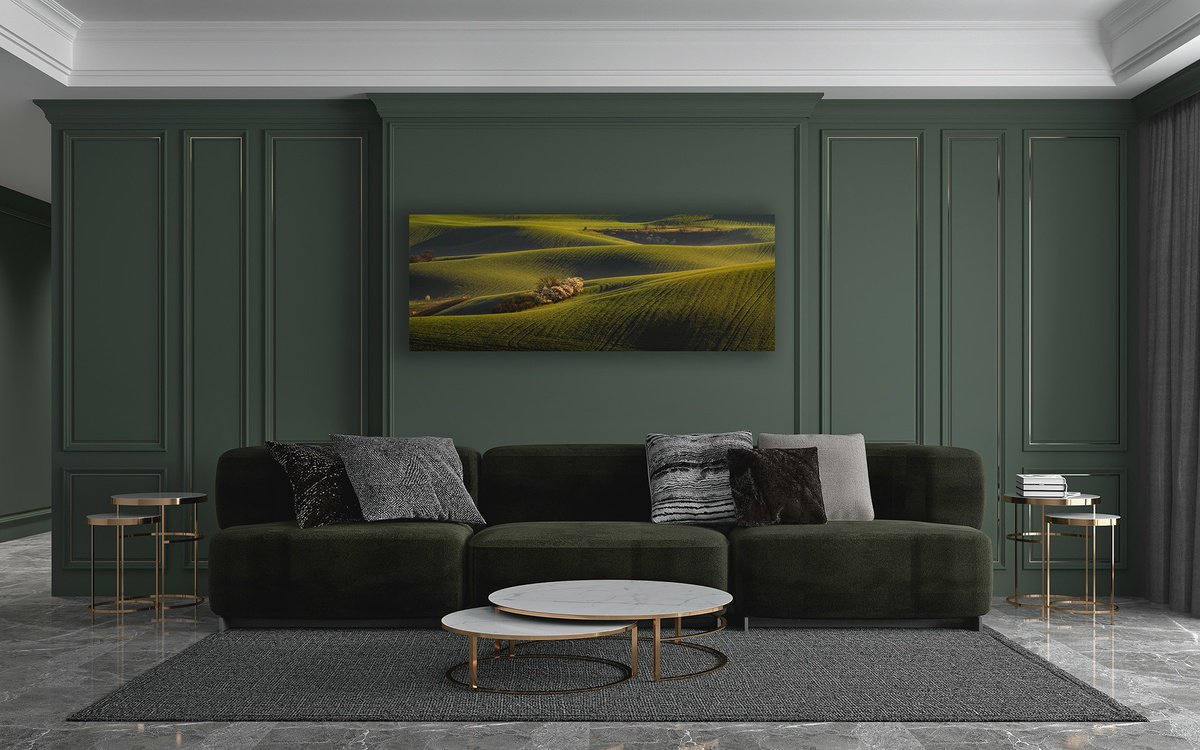 Photorealistic Landscape Photograph By Pavel Oskin, 95 X 35", The Caterpillar, Original Artwork