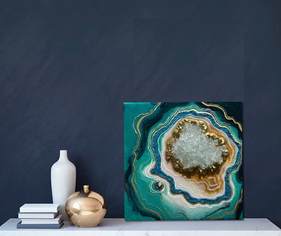Malachite turquoise stripe