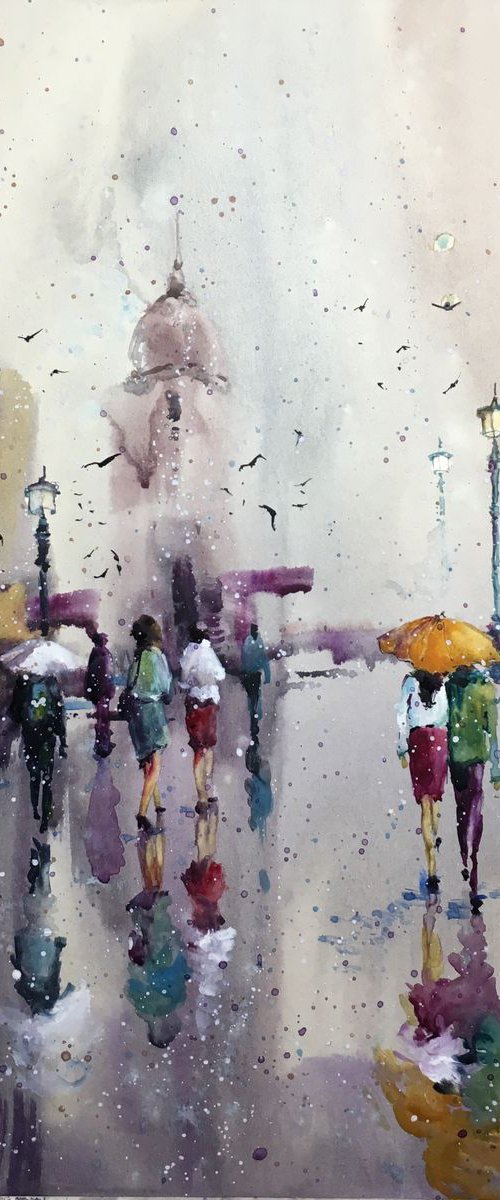 Sold "Rain of colors" by Iulia Carchelan