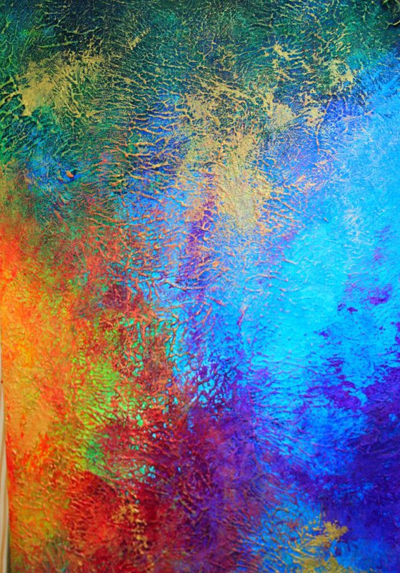 300x80cm. / Abstract Painting / 10 in 1  / Dance at dawn