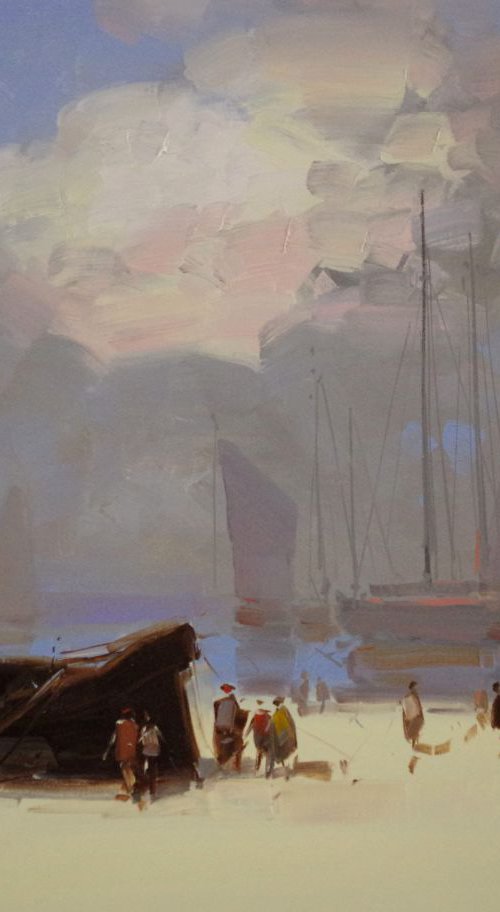 Seashore  Original oil painting  Handmade artwork One of a kind by Vahe Yeremyan