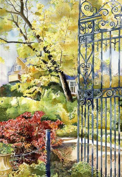 Autumn by the gate by Alfred  Ng
