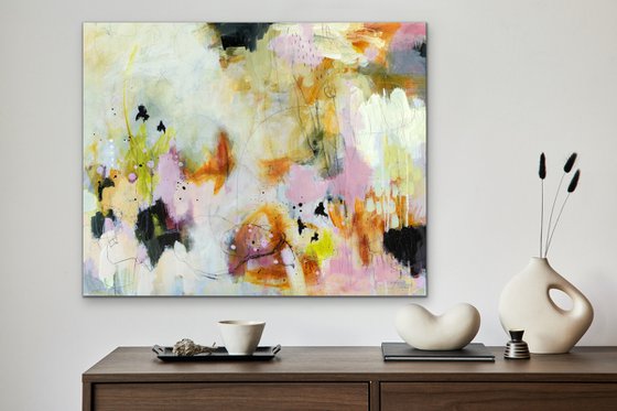 Jardin anglais - Expressive abstract painting - Ready to hang