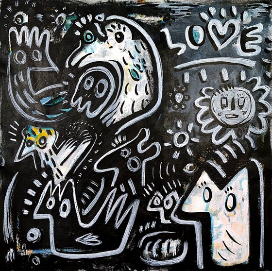 B&W LOVE NATURE 90x90cm