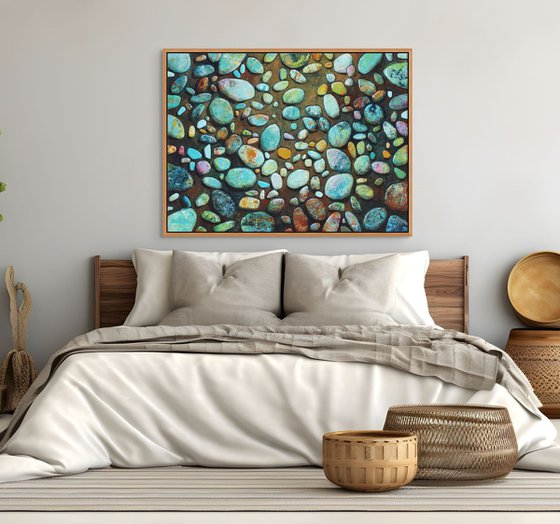 Sun Soaked Beach Rocks