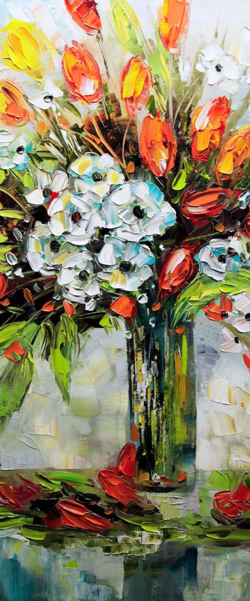 Flowers painting Colour Touch by Lana Guise
