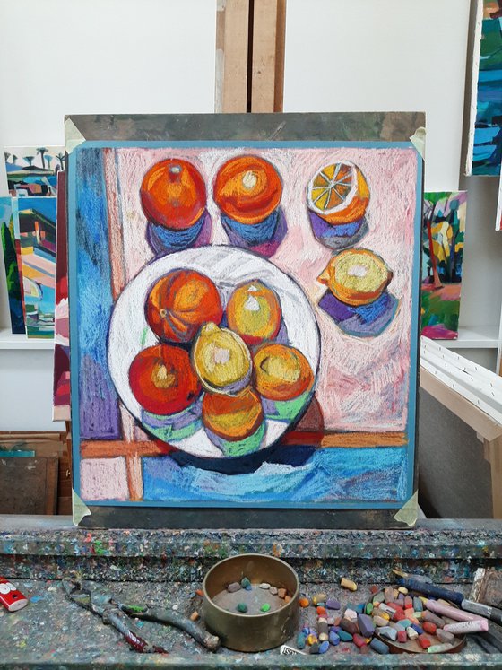 Still life with oranges and lemons, 2022