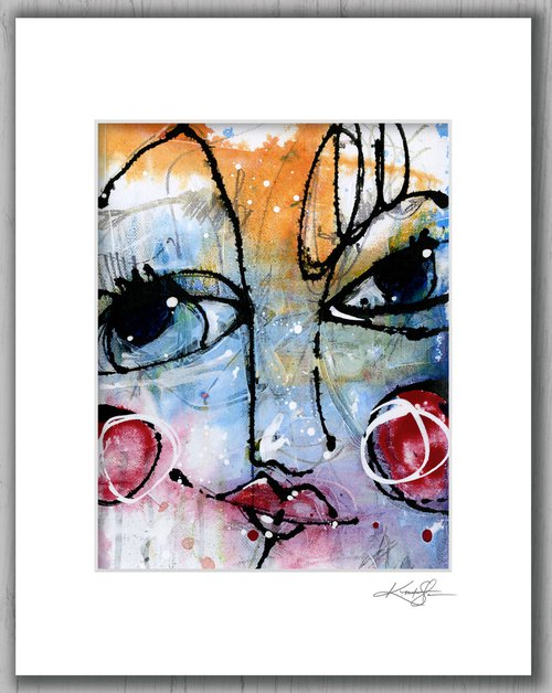 Funky Face Whimsy 21 - Painting by Kathy Morton Stanion by Kathy Morton Stanion
