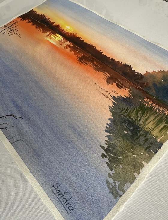 Sunset over Lake Möwen